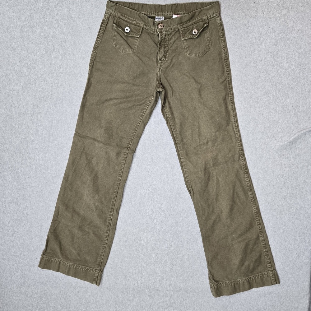 VINTAGE Lucky Brand Gene Montesano Women Pants 4/27 Olive Candy Grunge 90s USA